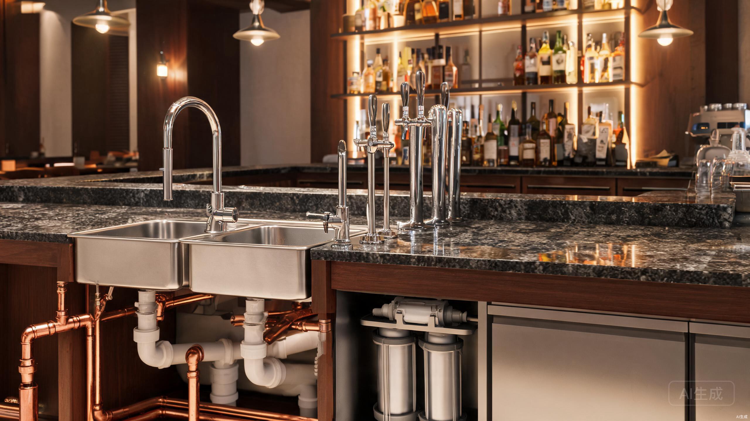 Restaurant kitchen plumbing fit-out