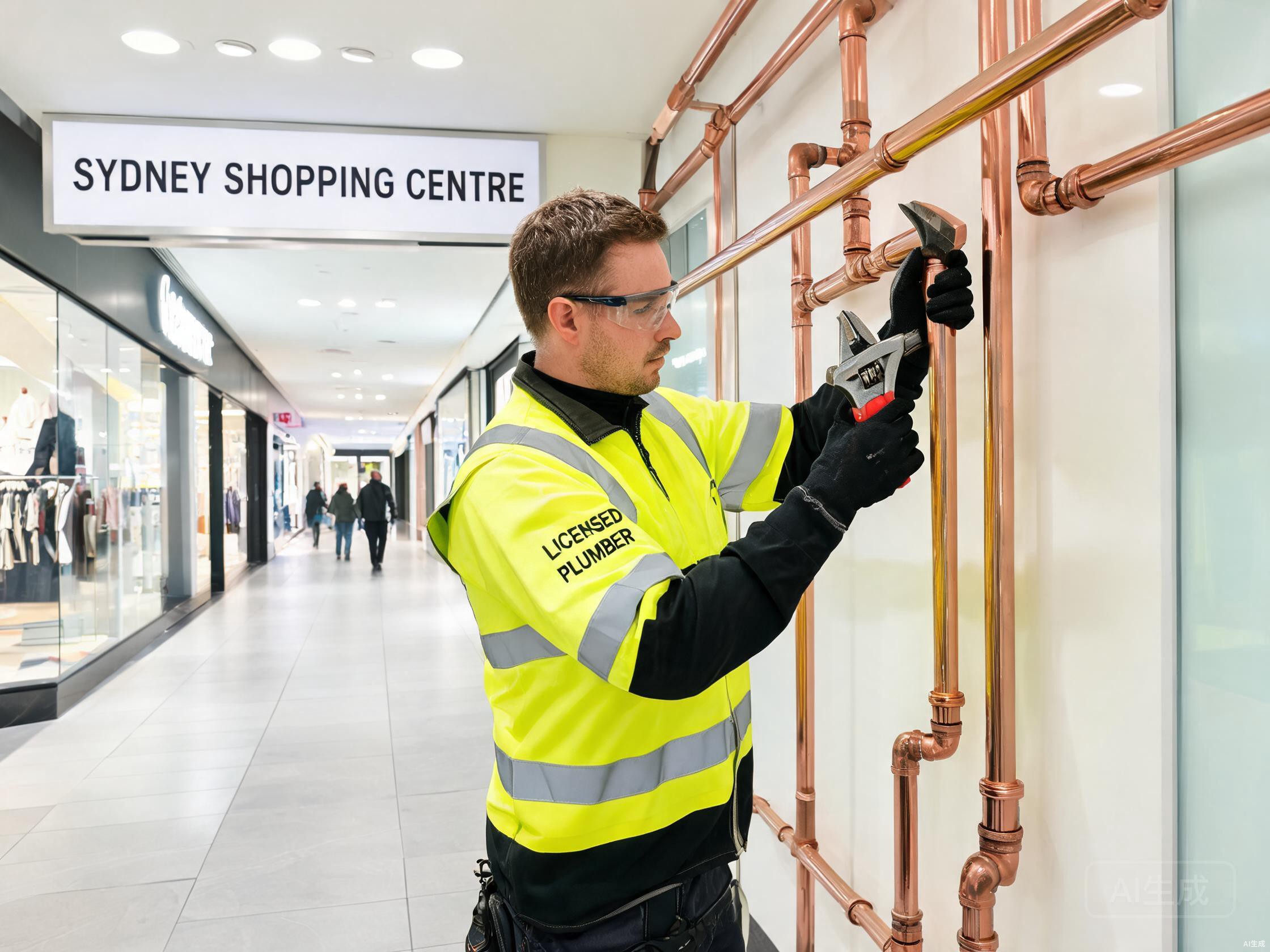 Retail centre plumbing refit in Sydney